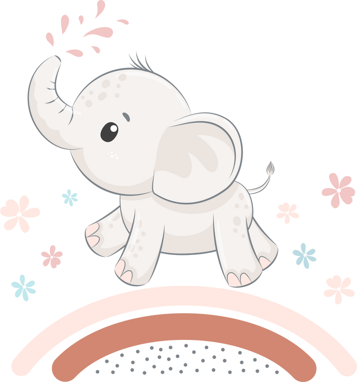 Cute elephant girl in pink design -7